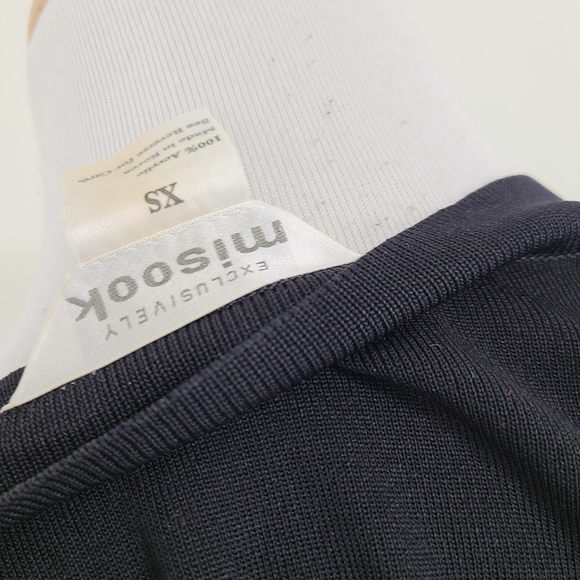 Misook black open front cardigan sweater lightweight knit - Picture 5 of 6